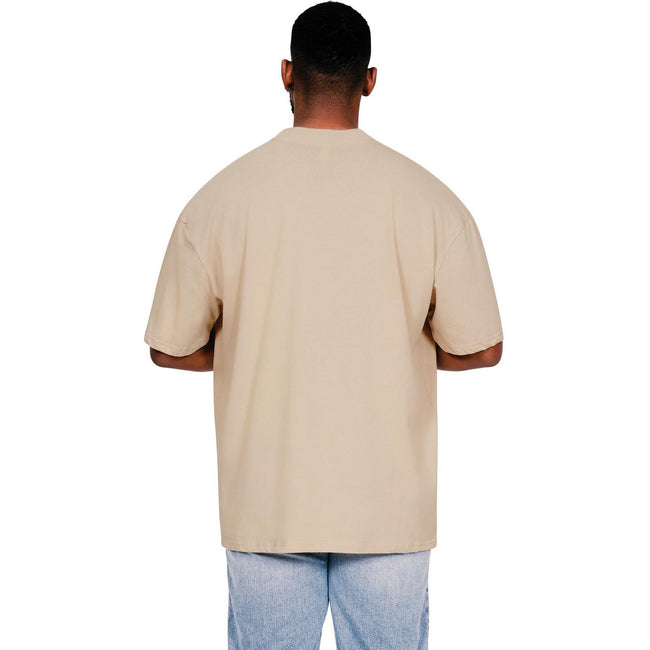 Ecru - Back - Casual Classics Mens Core Ringspun Cotton Tall Oversized T-Shirt