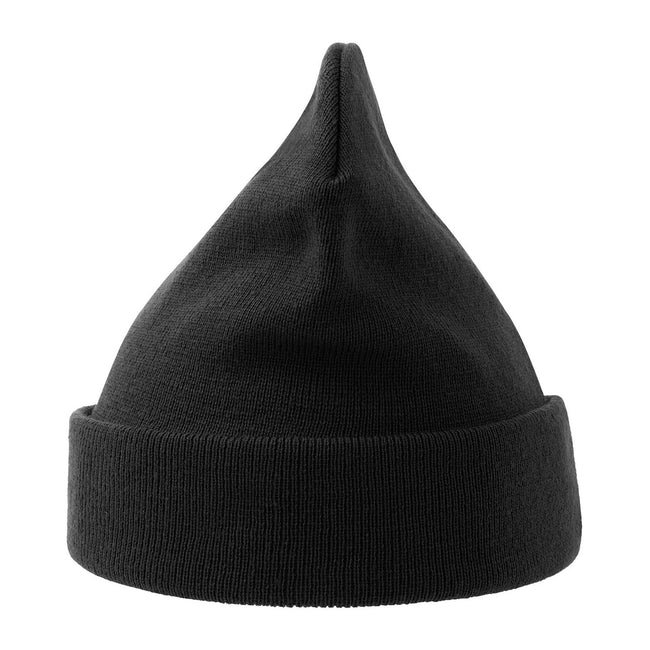 Black - Side - Atlantis Unisex Adult Pier Polartech Lined Beanie