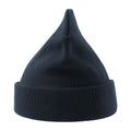 Navy - Side - Atlantis Unisex Adult Pier Polartech Lined Beanie