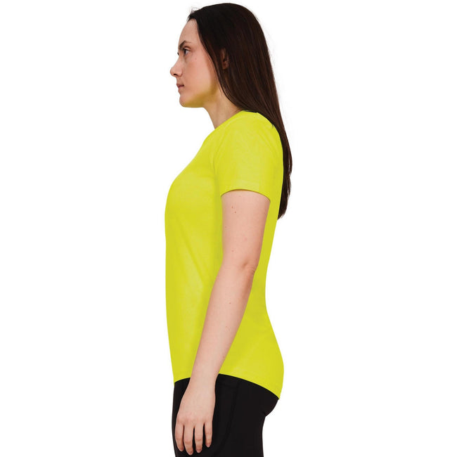 Yellow - Side - Casual Classics Womens-Ladies Original Tech T-Shirt