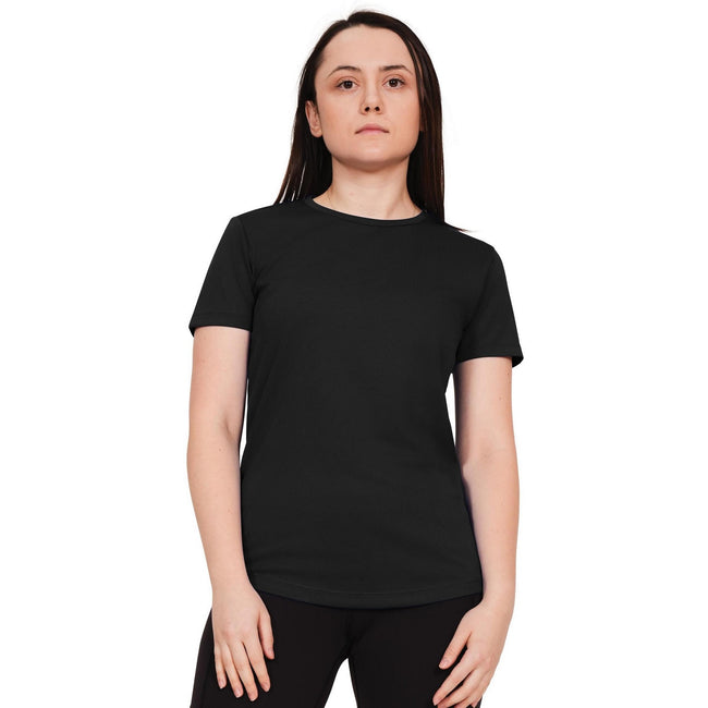 Black - Front - Casual Classics Womens-Ladies Original Tech T-Shirt