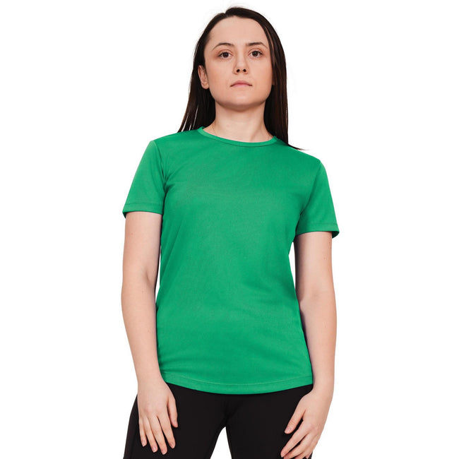 Kelly Green - Back - Casual Classics Womens-Ladies Original Tech T-Shirt