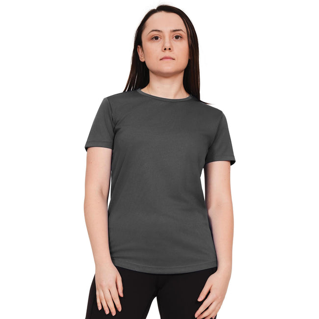 Charcoal - Front - Casual Classics Womens-Ladies Original Tech T-Shirt