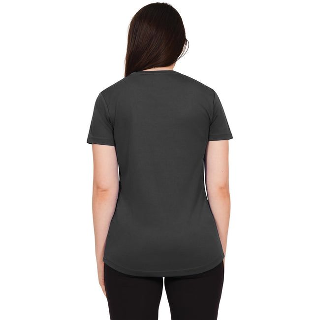 Charcoal - Back - Casual Classics Womens-Ladies Original Tech T-Shirt