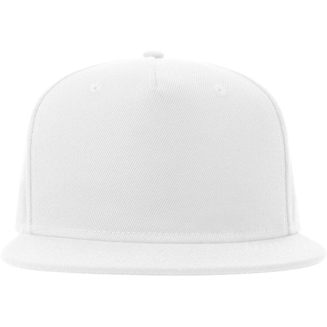 White - Front - Atlantis Unisex Adult 5 Panel Snapback Baseball Cap