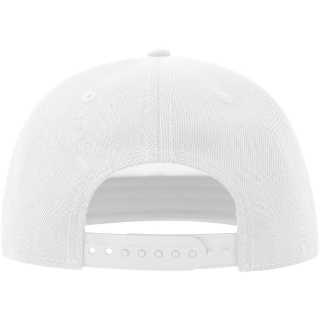 White - Back - Atlantis Unisex Adult 5 Panel Snapback Baseball Cap