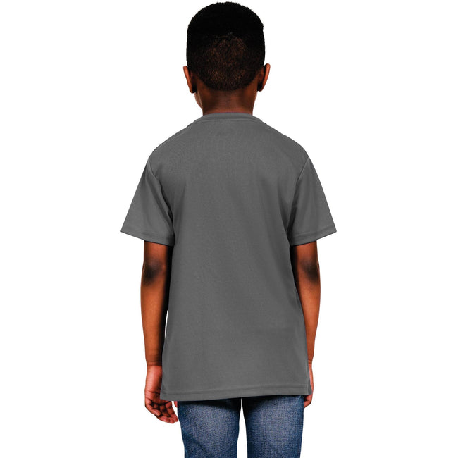 Charcoal - Back - Casual Classics Childrens-Kids Original Tech T-Shirt