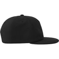 Black - Side - Atlantis Unisex Adult Cruz 5 Panel Sustainable Snapback Cap