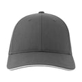 Dark Grey-White - Lifestyle - Atlantis Unisex Adult Liberty Sandwich 6 Panel Sustainable Cap