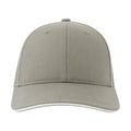 Grey-White - Lifestyle - Atlantis Unisex Adult Liberty Sandwich 6 Panel Sustainable Cap
