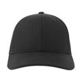 Black-Black - Side - Atlantis Unisex Adult Liberty Sandwich 6 Panel Sustainable Cap