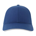 Royal Blue-White - Lifestyle - Atlantis Unisex Adult Liberty Sandwich 6 Panel Sustainable Cap