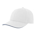 White-Navy - Front - Atlantis Unisex Adult Liberty Sandwich 6 Panel Sustainable Cap
