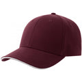 Burgundy-White - Front - Atlantis Unisex Adult Liberty Sandwich 6 Panel Sustainable Cap