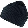 Navy - Front - Atlantis Unisex Adult Oak Chunky Knit Beanie