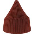 Rust - Side - Atlantis Unisex Adult Oak Chunky Knit Beanie