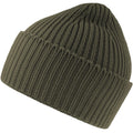 Olive - Front - Atlantis Unisex Adult Oak Chunky Knit Beanie