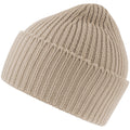Beige - Front - Atlantis Unisex Adult Oak Chunky Knit Beanie