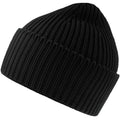 Black - Front - Atlantis Unisex Adult Oak Chunky Knit Beanie