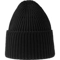Black - Back - Atlantis Unisex Adult Oak Chunky Knit Beanie