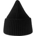 Black - Side - Atlantis Unisex Adult Oak Chunky Knit Beanie