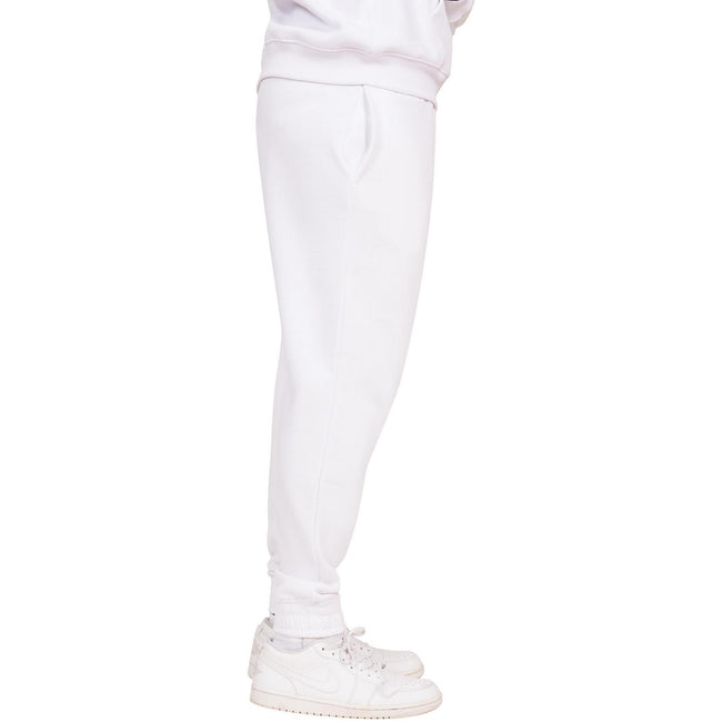 White - Side - Casual Classics Unisex Adult Blended Core Regular Jogging Bottoms