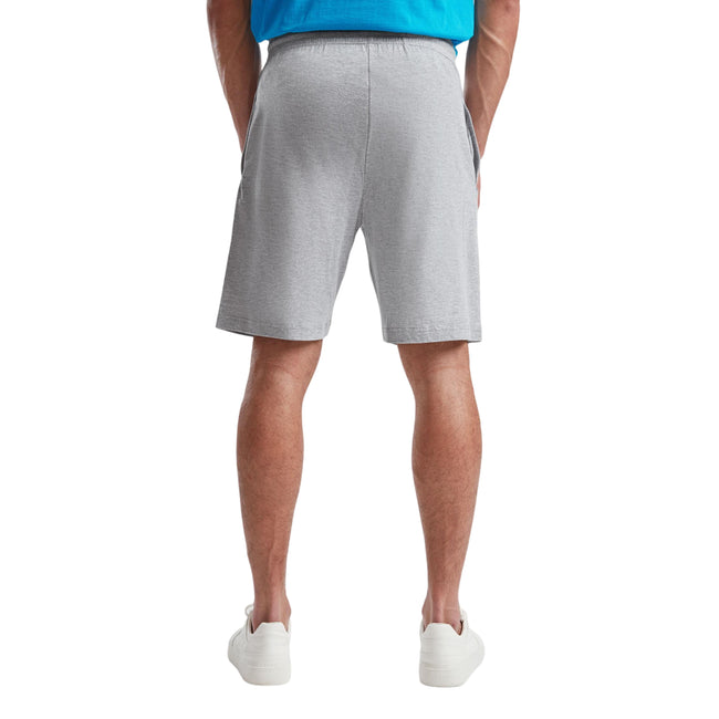 Heather Grey - Back - Fruit of the Loom Unisex Adult Iconic 195 Jersey Shorts