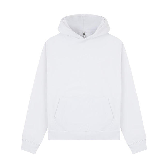 White - Front - Casual Classics Unisex Adult Premium Combed Cotton Oversized Hoodie