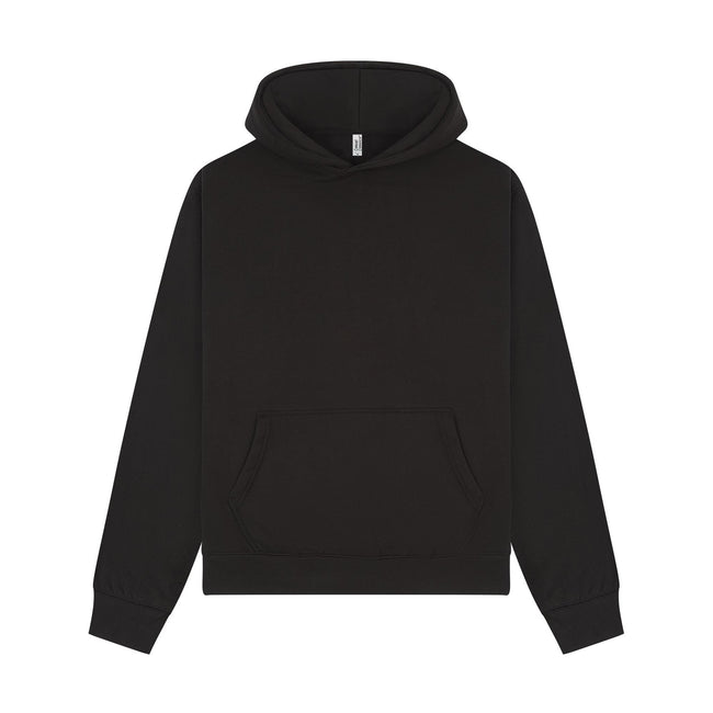 Black - Front - Casual Classics Unisex Adult Premium Combed Cotton Oversized Hoodie