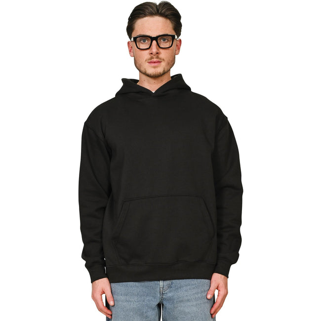 Black - Side - Casual Classics Unisex Adult Premium Combed Cotton Oversized Hoodie