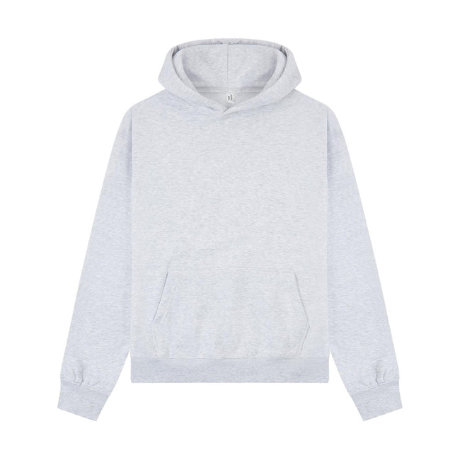 Ash Grey - Front - Casual Classics Unisex Adult Premium Combed Cotton Oversized Hoodie