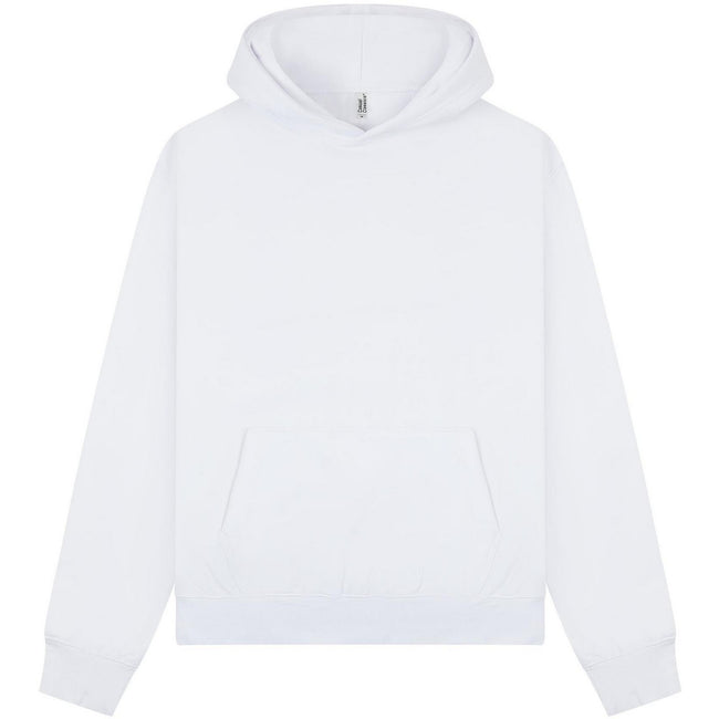 White - Front - Casual Classics Unisex Adult Premium Combed Cotton Boxy Oversized Hoodie