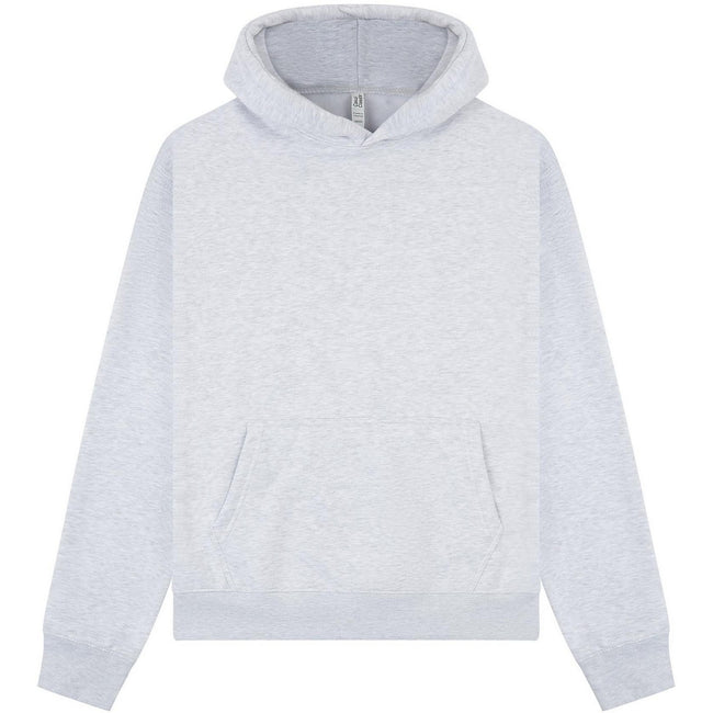 Ash Grey - Front - Casual Classics Unisex Adult Premium Combed Cotton Boxy Oversized Hoodie