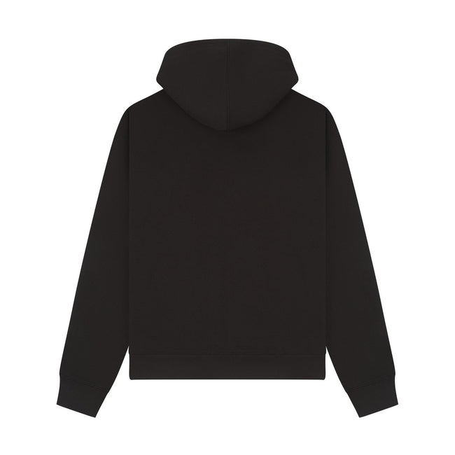 Black - Back - Casual Classics Unisex Adult Premium Combed Cotton Boxy Oversized Full Zip Hoodie