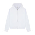 White - Front - Casual Classics Unisex Adult Premium Combed Cotton Boxy Oversized Full Zip Hoodie
