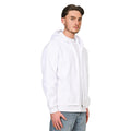White - Side - Casual Classics Unisex Adult Premium Combed Cotton Boxy Oversized Full Zip Hoodie