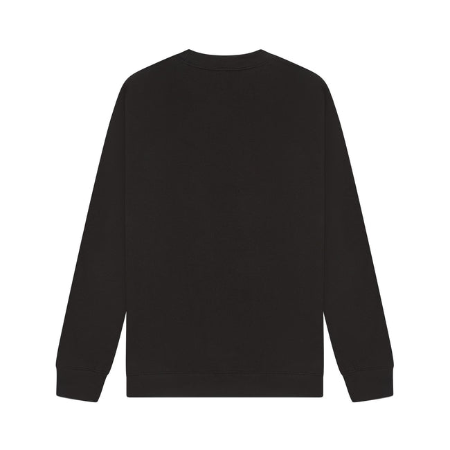 Black - Back - Casual Classics Unisex Adult Premium Combed Cotton Extended Neckline Oversized Sweatshirt