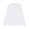 White - Front - Casual Classics Unisex Adult Premium Combed Cotton Extended Neckline Oversized Sweatshirt