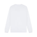 White - Back - Casual Classics Unisex Adult Premium Combed Cotton Extended Neckline Oversized Sweatshirt