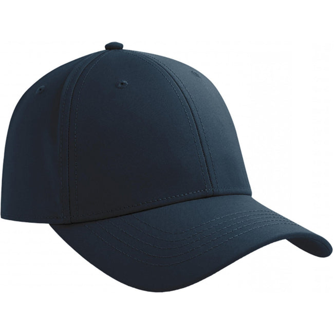 Navy - Front - Atlantis Unisex Adult Pitch 6 Panel Flexible Stretch Fitted Baseball Cap