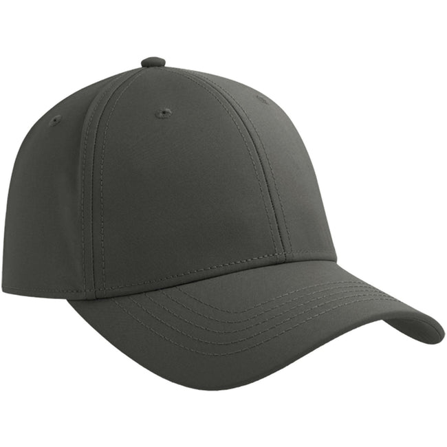 Dark Grey - Front - Atlantis Unisex Adult Pitch 6 Panel Flexible Stretch Fitted Baseball Cap