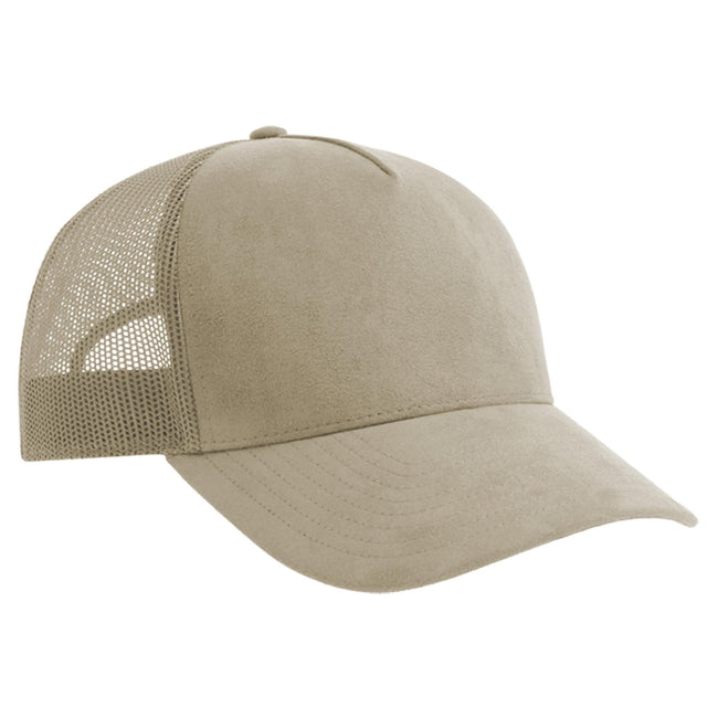 Stone - Back - Atlantis Unisex Adult Rapper 5 Panel Suede Sustainable Trucker Cap