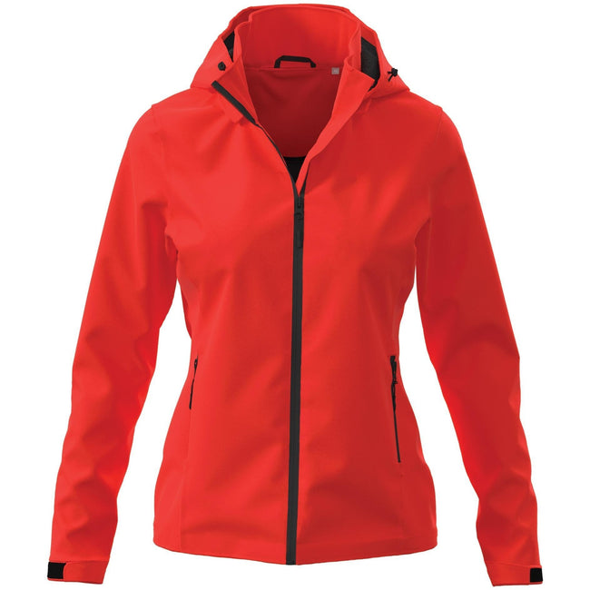 Scarlet Red - Front - Stedman Womens-Ladies Lux Hooded Soft Shell Jacket