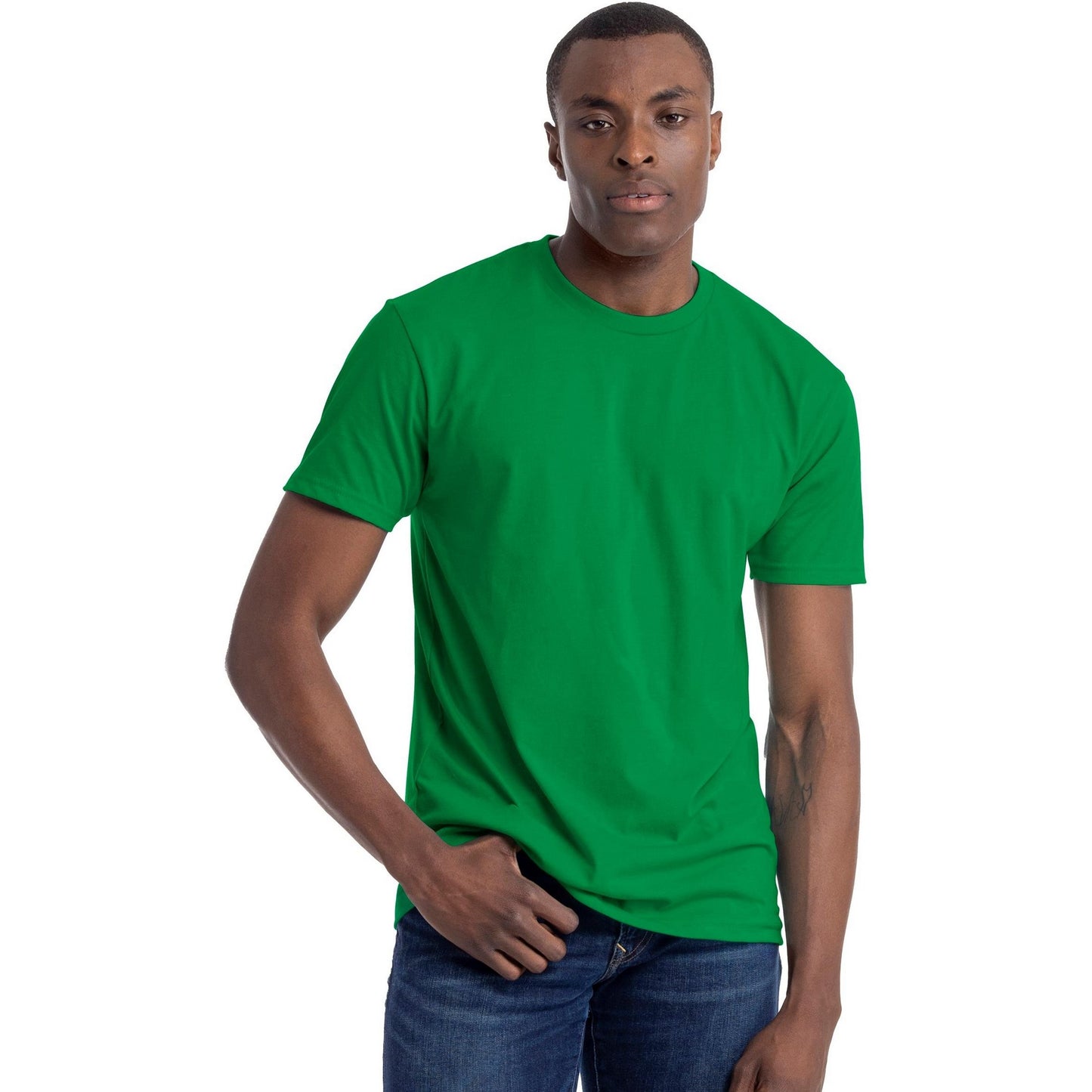 Kelly Green - Side - Next Level Apparel Unisex Adult CVC T-Shirt