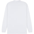 White - Back - Casual Classics Unisex Adult Combed Ringspun Cotton Extended Neckline Oversized Long-Sleeved T-Shirt