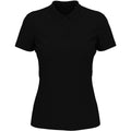 Black Opal - Front - Stedman Womens-Ladies Lux Cotton Polo Shirt