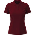 Bordeaux - Front - Stedman Womens-Ladies Lux Cotton Polo Shirt