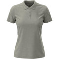 Grey Heather - Front - Stedman Womens-Ladies Lux Cotton Polo Shirt