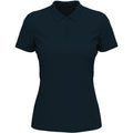 Marina Blue - Front - Stedman Womens-Ladies Lux Cotton Polo Shirt
