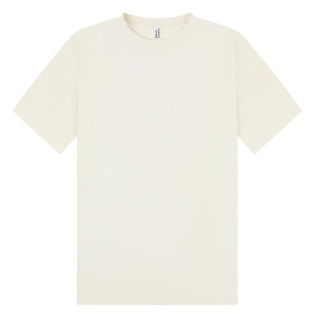 Ecru - Front - Casual Classics Unisex Adult Combed Ringspun Cotton Oversized T-Shirt